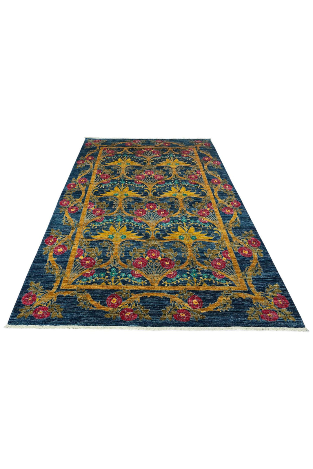 Navy Blue Afghan Ghazni Rug, hand-knotted, 180×272cm, photo 4