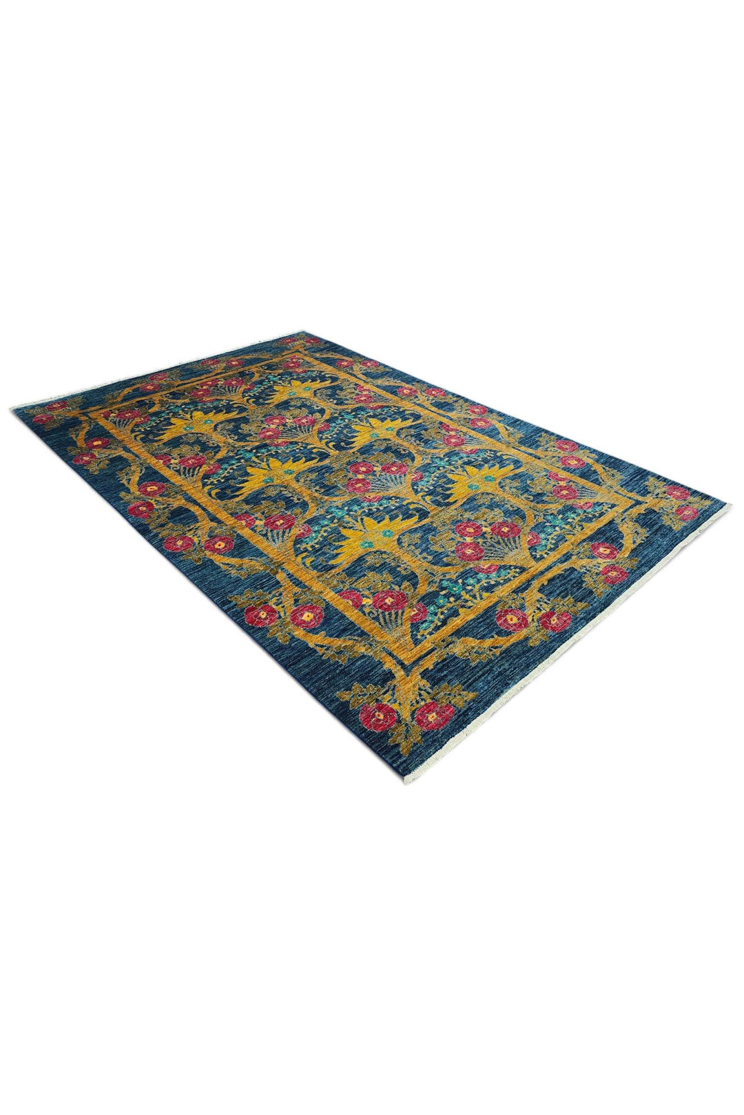 Navy Blue Afghan Ghazni Rug, hand-knotted, 180×272cm, photo 5
