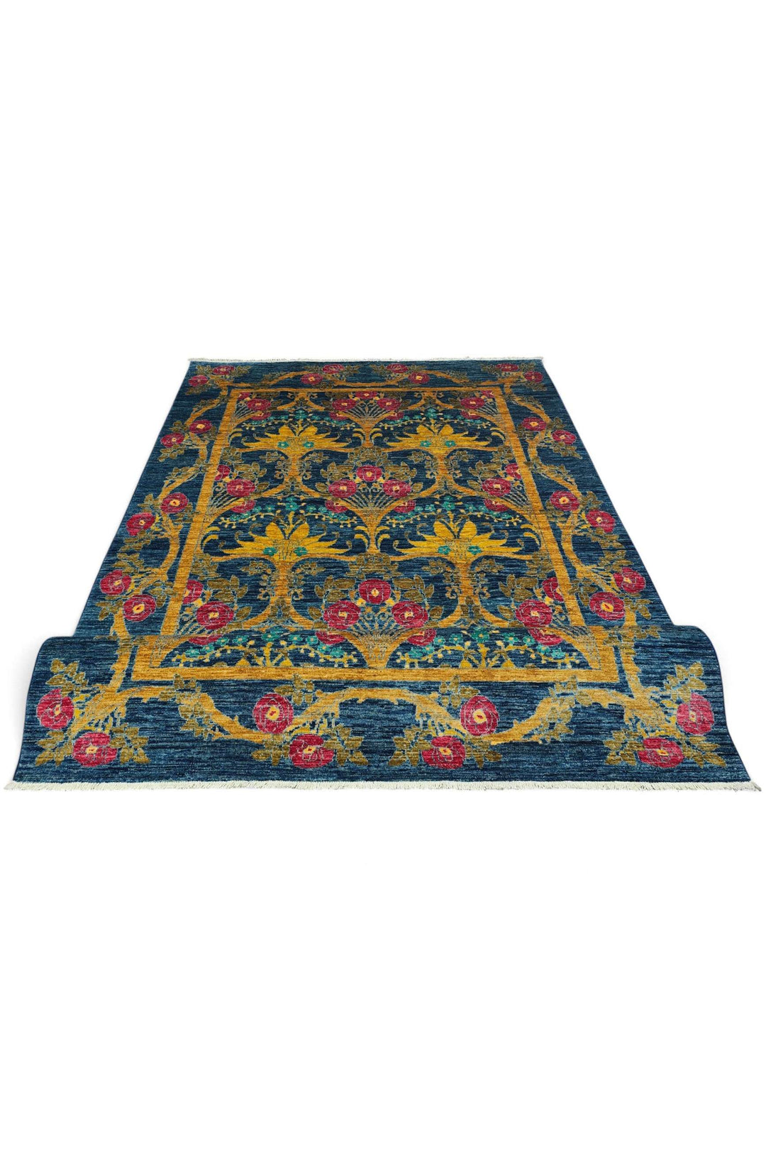 Navy Blue Afghan Ghazni Rug, hand-knotted, 180×272cm, photo 7