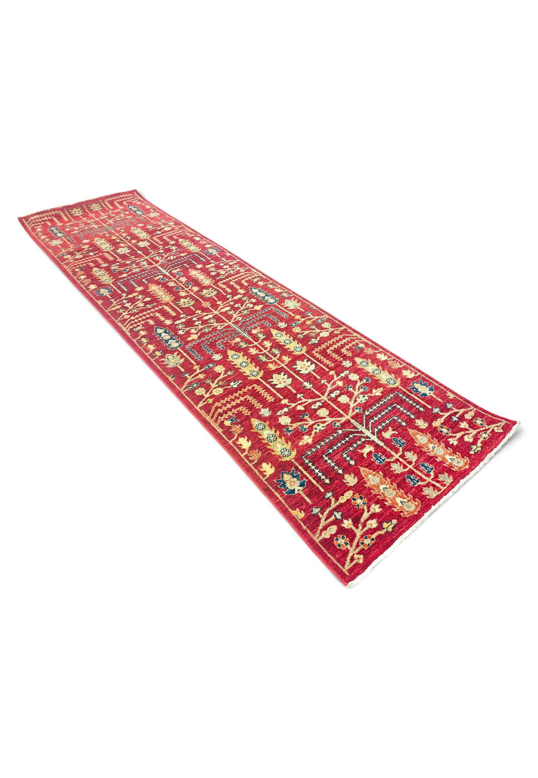 Red willow Ghazni runner 80×298cm, Afghanistan craftsmanship