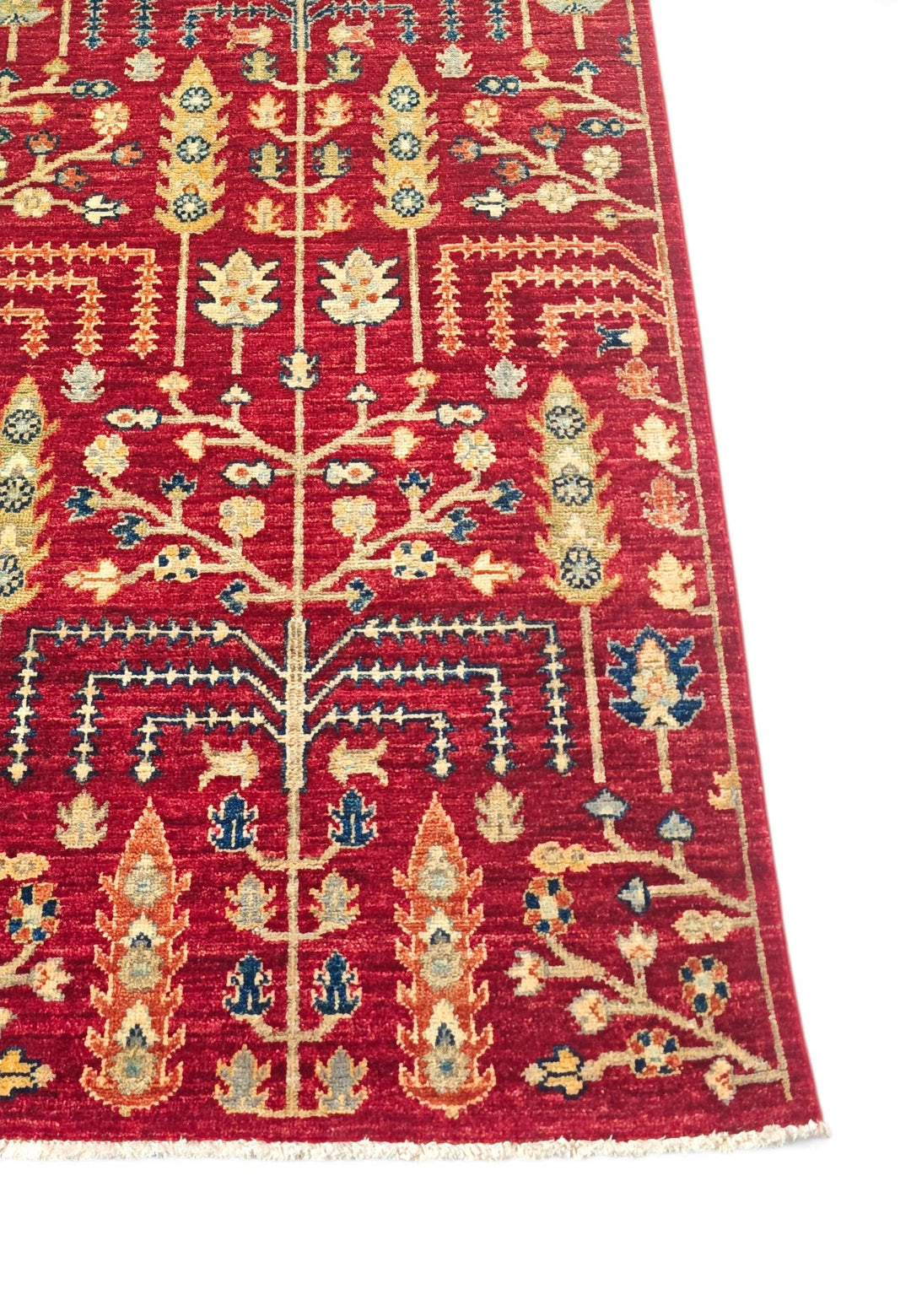 Red and cream Bid Majnun runner for a long hallway