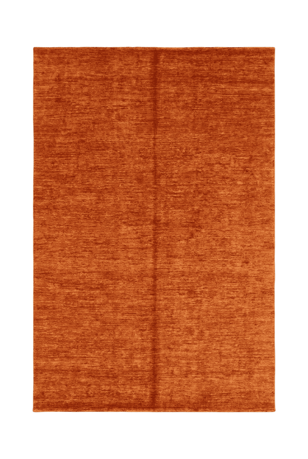 Rust orange plain field Ghazni rug, hand-knotted Afghan wool