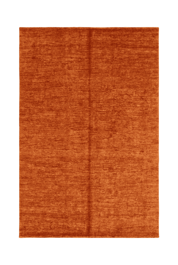 Rust orange plain field Ghazni rug, hand-knotted Afghan wool