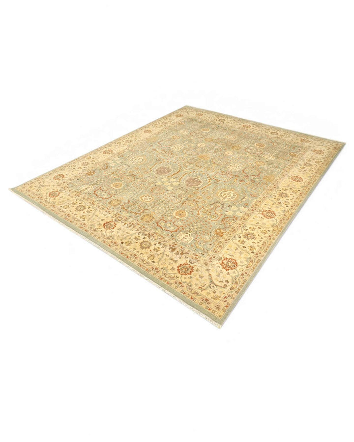 Pale sage Ghazni rug 202×239cm, Afghanistan craftsmanship