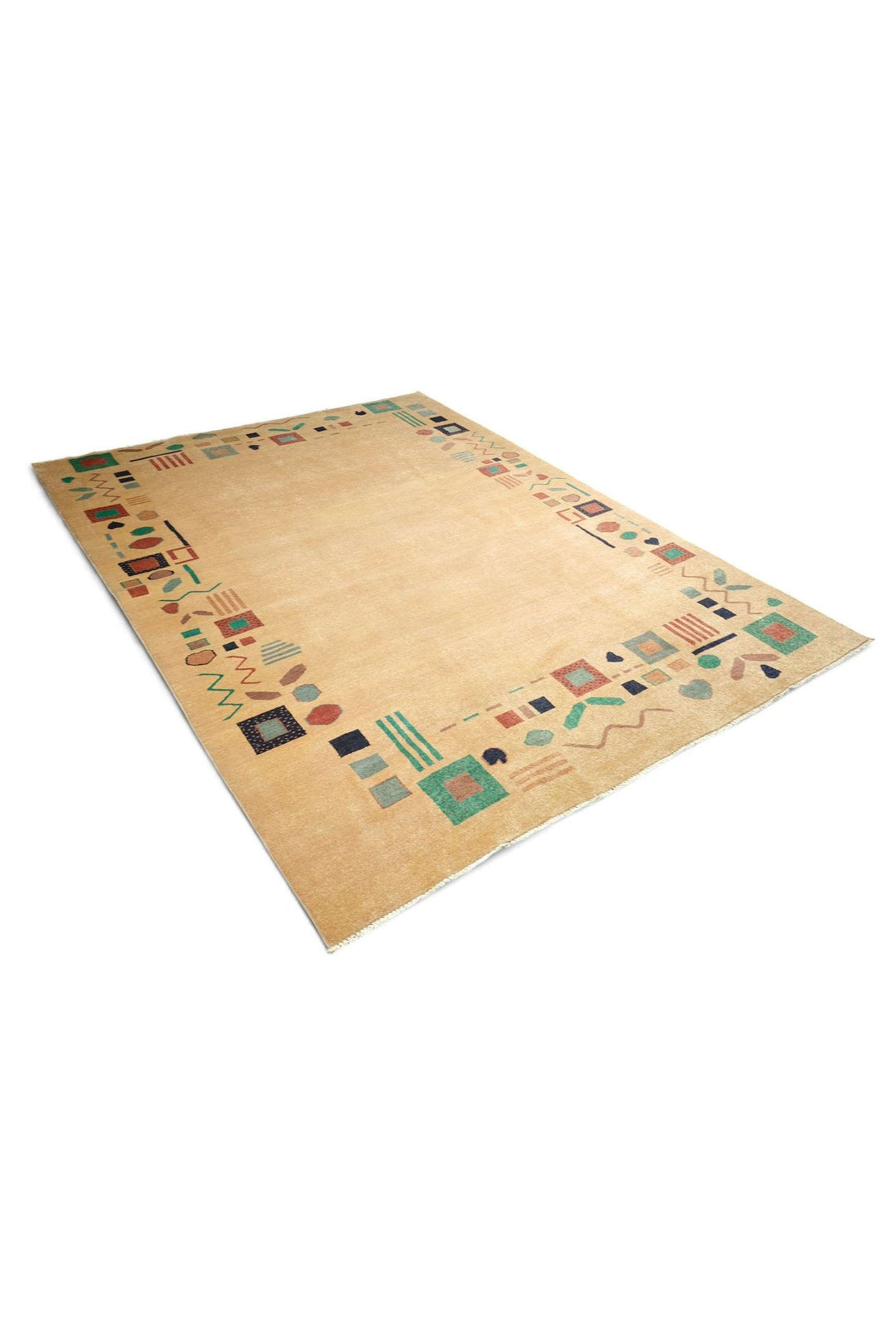 Sand Cream Afghan Ghazni Rug, hand-knotted, 206×274cm, photo 6