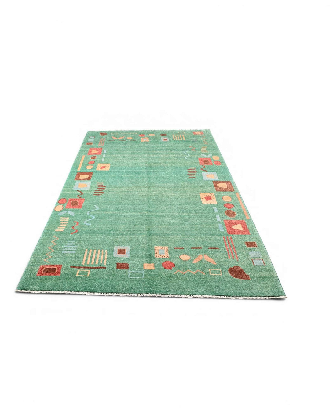 Sea green Ghazni rug, Afghanistan craftsmanship