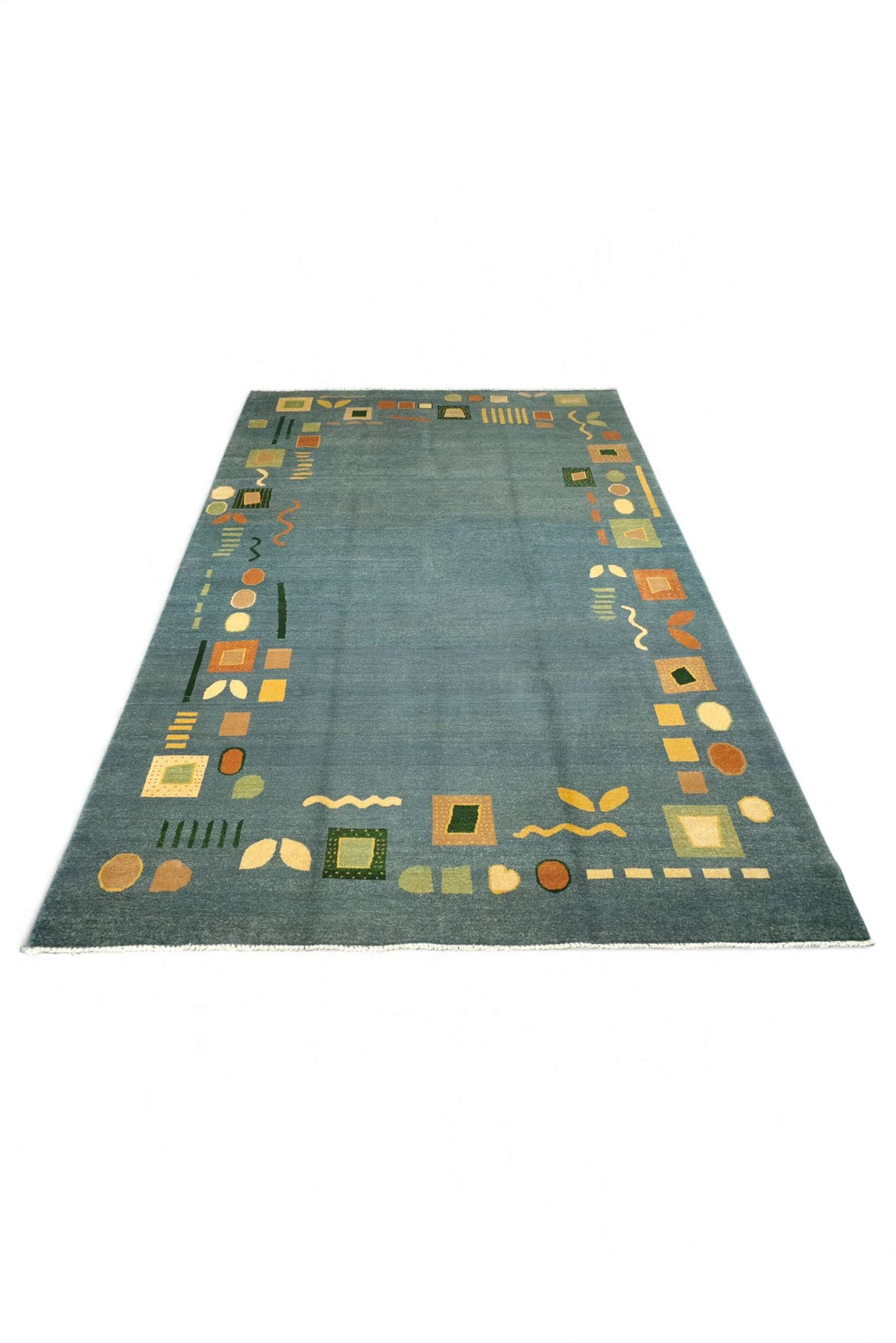 Sea Green Afghan Ghazni Rug, hand-knotted, 190×291cm, photo 4