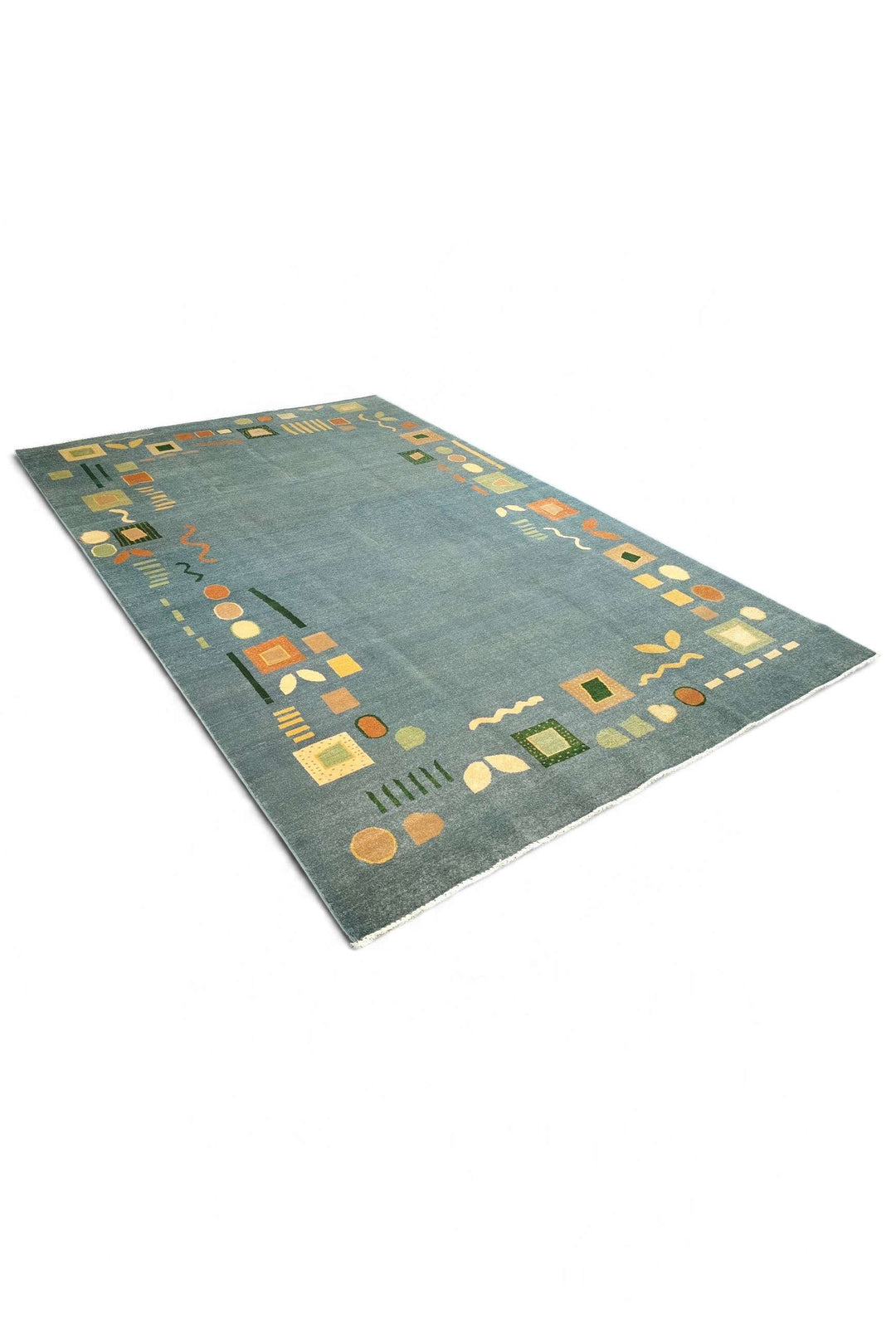 Sea Green Afghan Ghazni Rug, hand-knotted, 190×291cm, photo 6