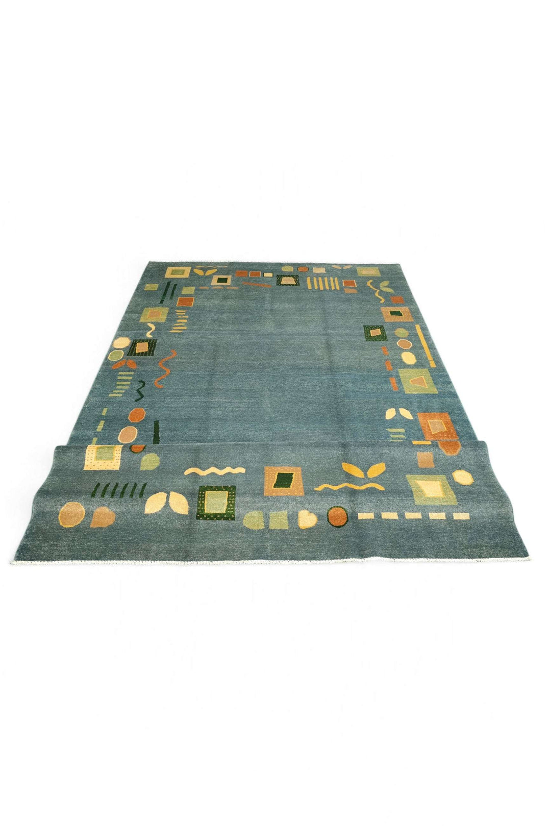 Sea Green Afghan Ghazni Rug, hand-knotted, 190×291cm, photo 7