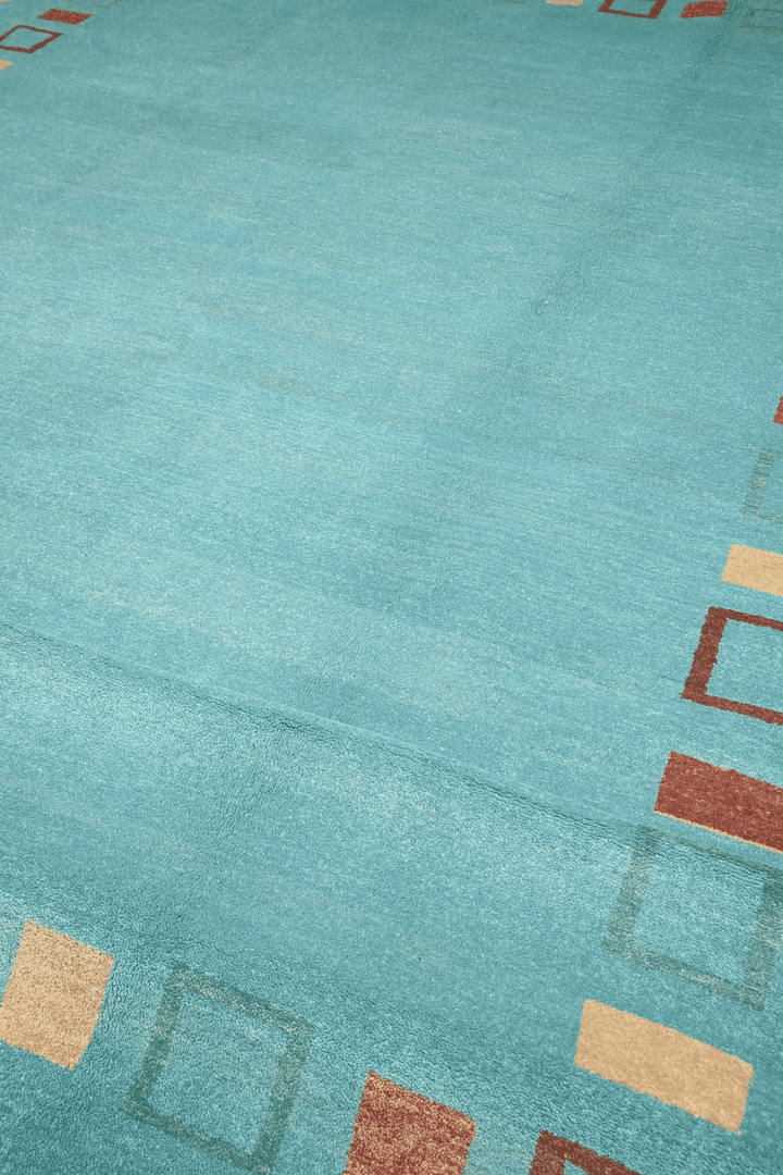 Soft Turquoise Afghan Ghazni Rug, hand-knotted, 221×306cm, photo 3