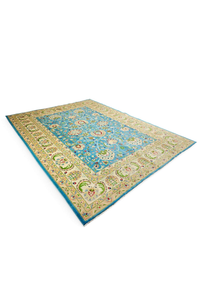 Turquoise Chobi Ghazni rug 254×360cm, Afghanistan craftsmanship