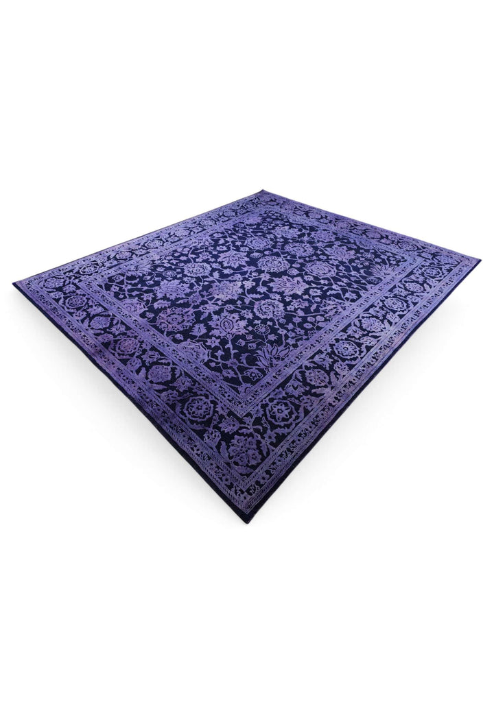 Violet overdyed rug for a large living room, 4.5 tatami
