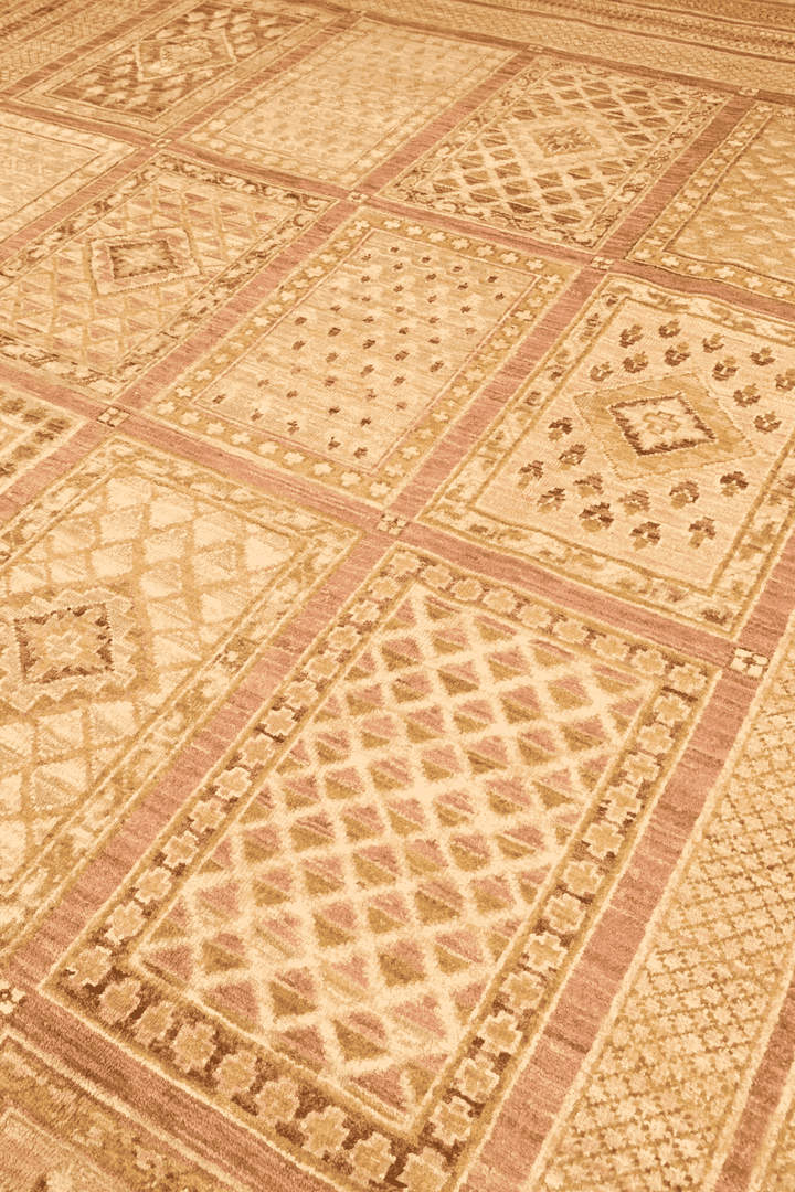 Wheat Gold Afghan Ghazni Rug, hand-knotted, 195×293cm, photo 4