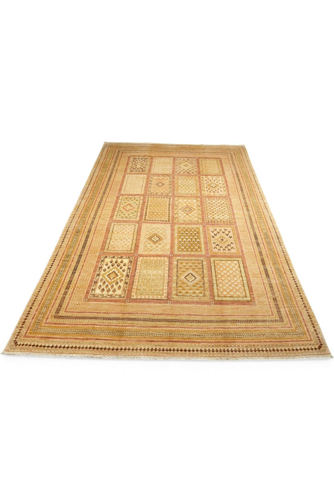 Wheat Gold Afghan Ghazni Rug, hand-knotted, 195×293cm, photo 5