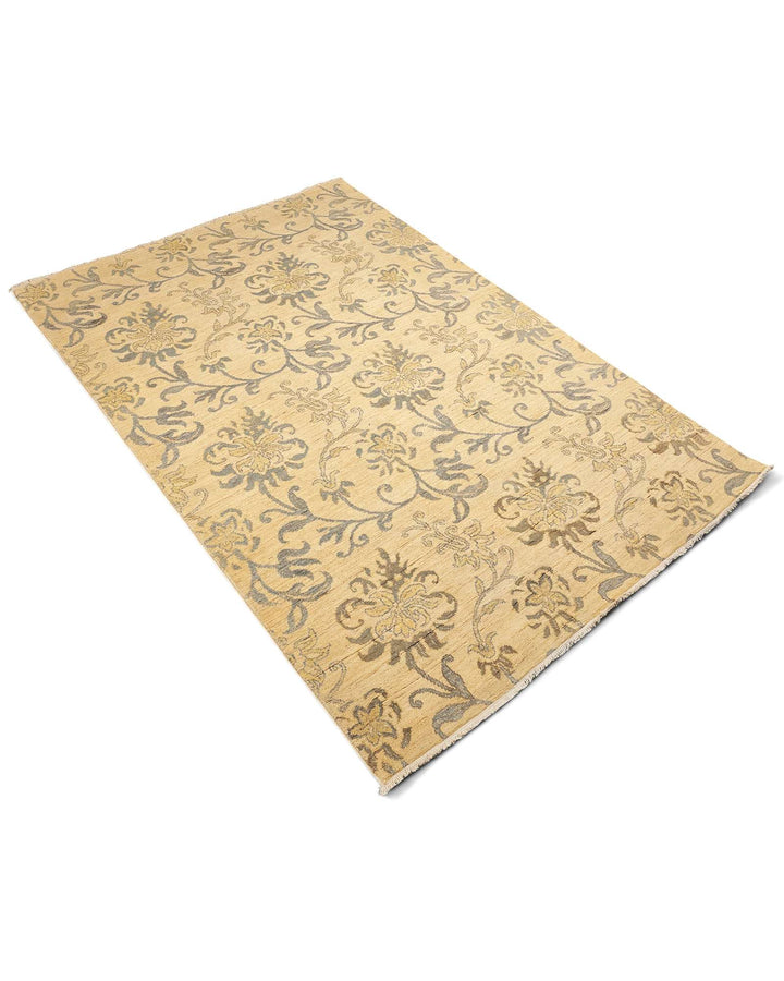 Champagne Afghan Gabbeh rug, Afghanistan craftsmanship