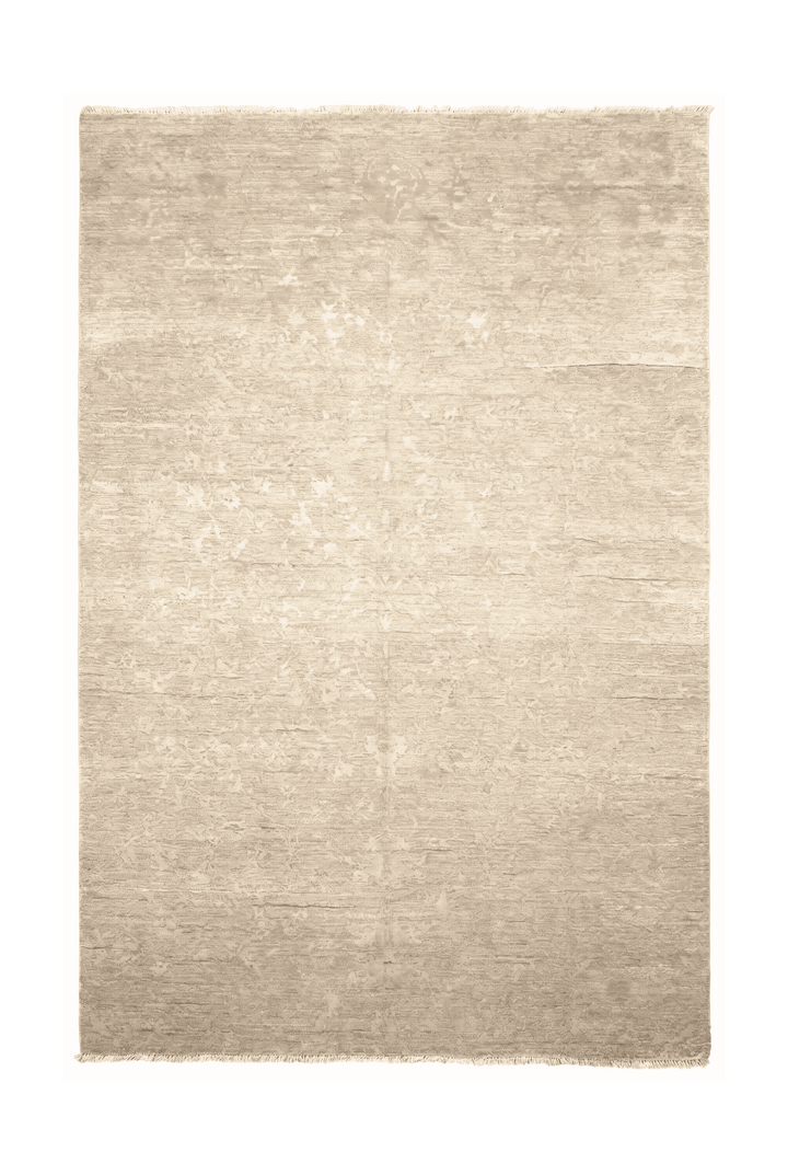 Pale green sea-mist Afghan Gabbeh rug in wool and silk