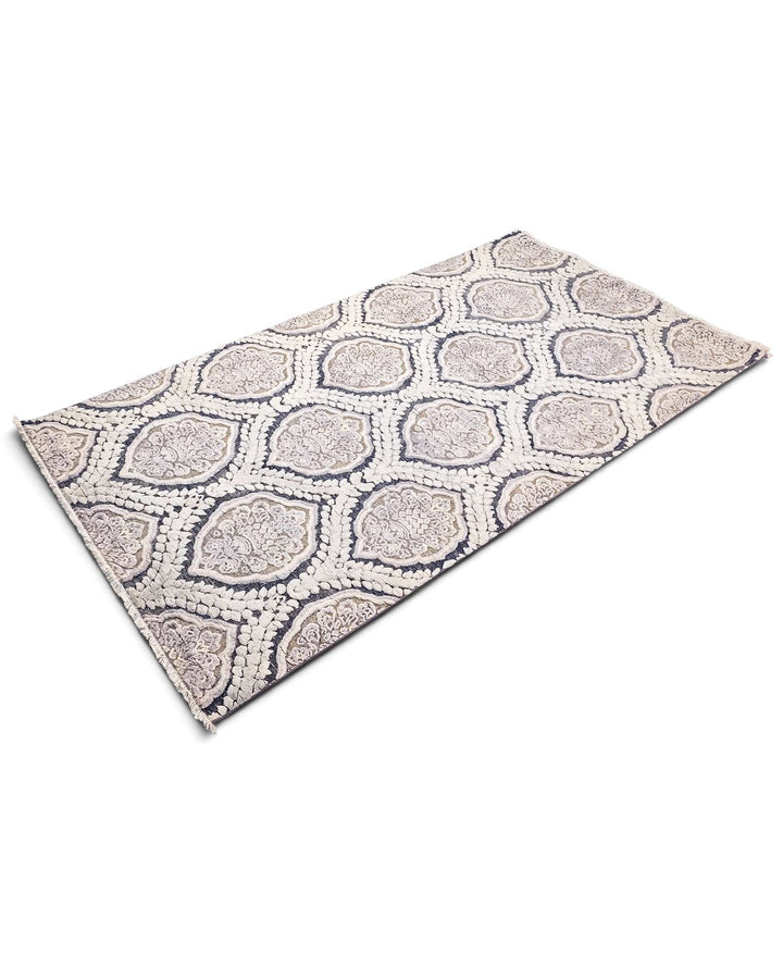 Pearl white Afghan Gabbeh rug, Afghanistan craftsmanship