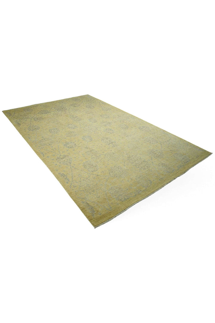 Khaki Afghan Ghazni Silk Rug, hand-knotted, 202×302cm, photo 6