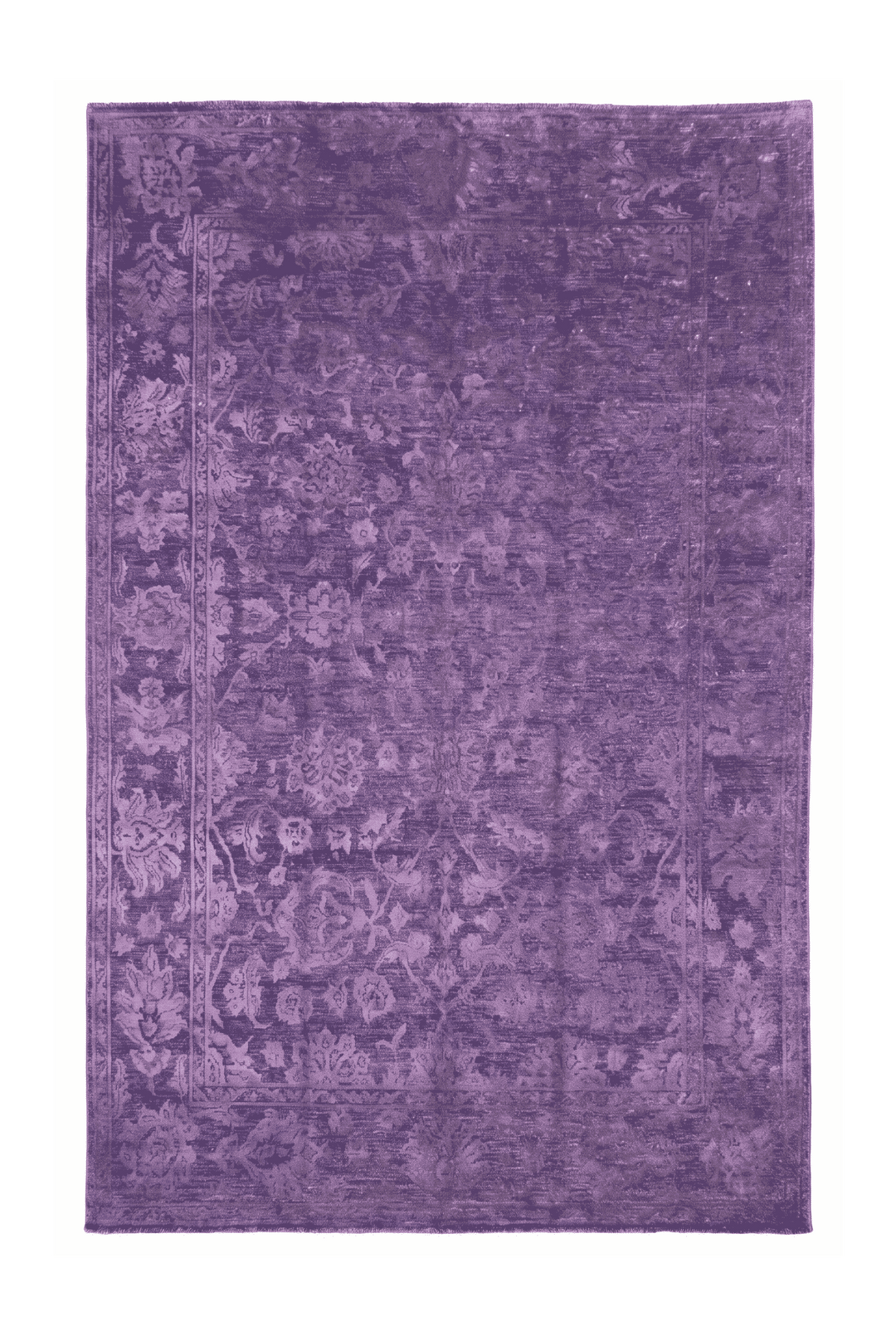 Purple floral Ghazni rug in wool and silk, 179×268cm, 3 tatami