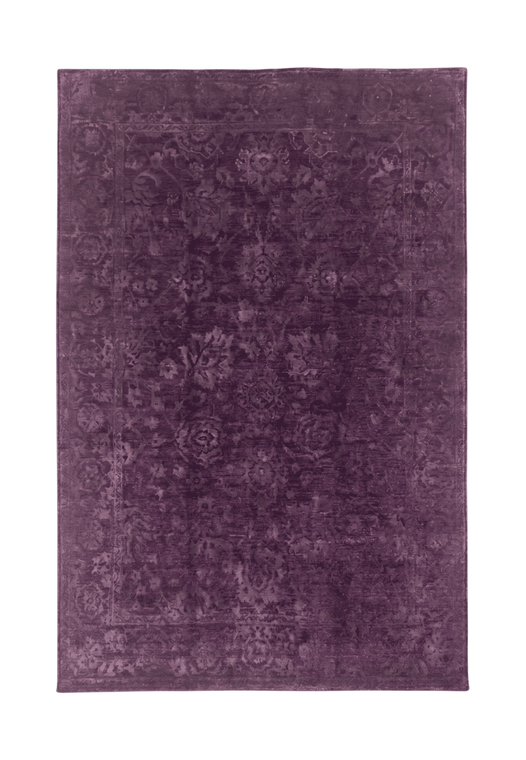 Purple Afghan Gabbeh rug in wool and silk, 150×209cm, 2 tatami