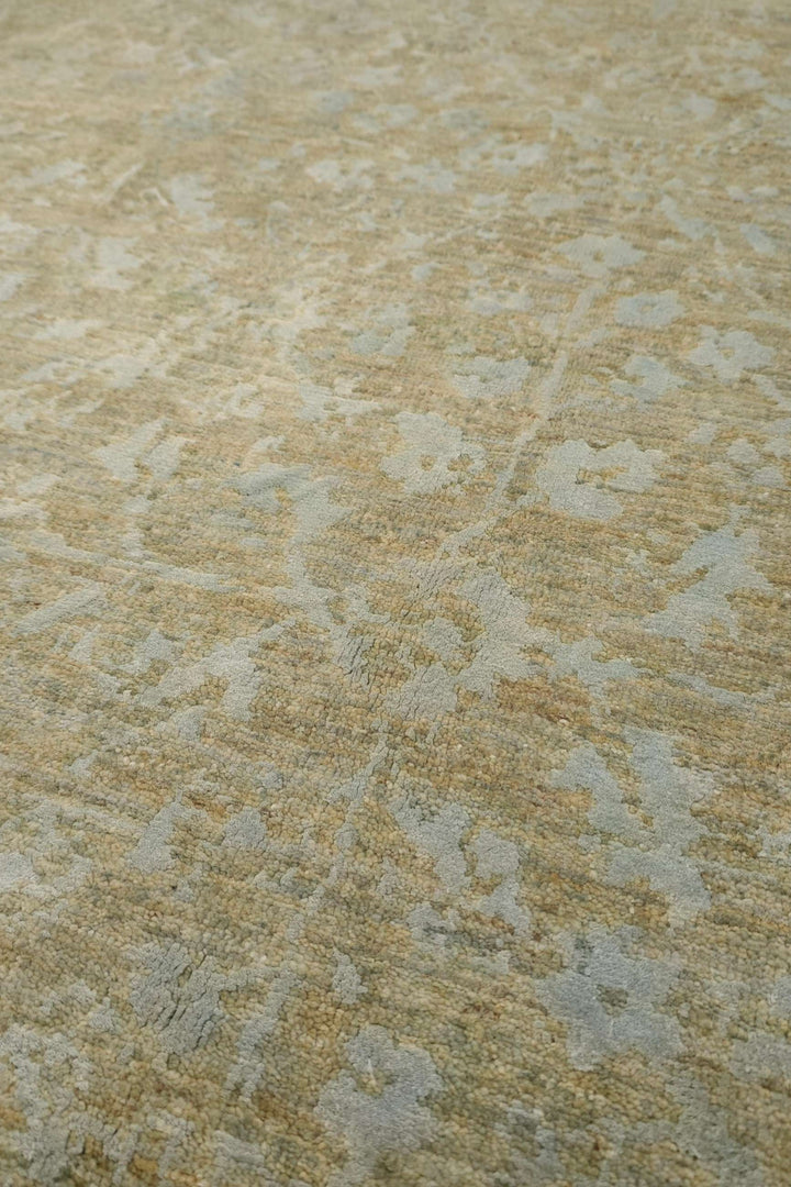 Sage Green Afghan Ghazni Silk Rug, hand-knotted, 187×295cm, photo 2