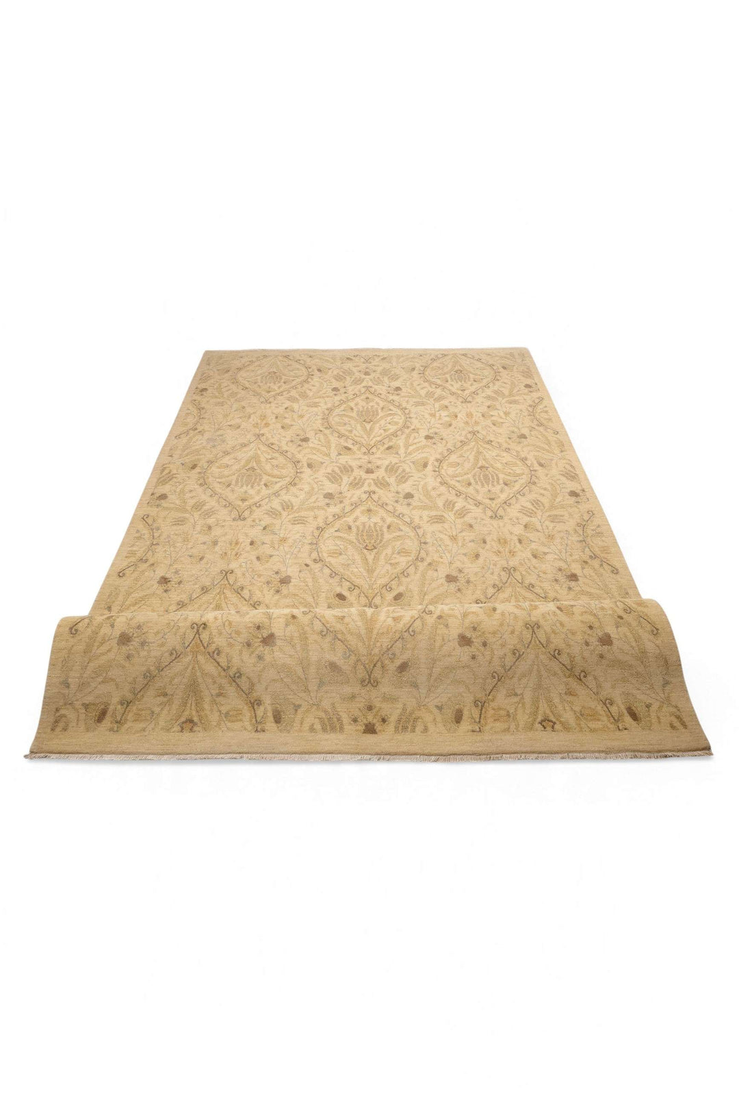 Sand Afghan Ghazni Silk Rug, hand-knotted, 199×292cm, photo 6