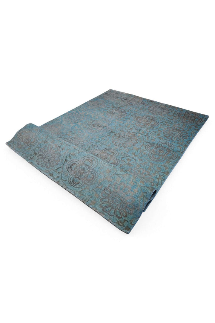 Soft Turquoise Afghan Ghazni Silk Rug, hand-knotted, 182×275cm, photo 7