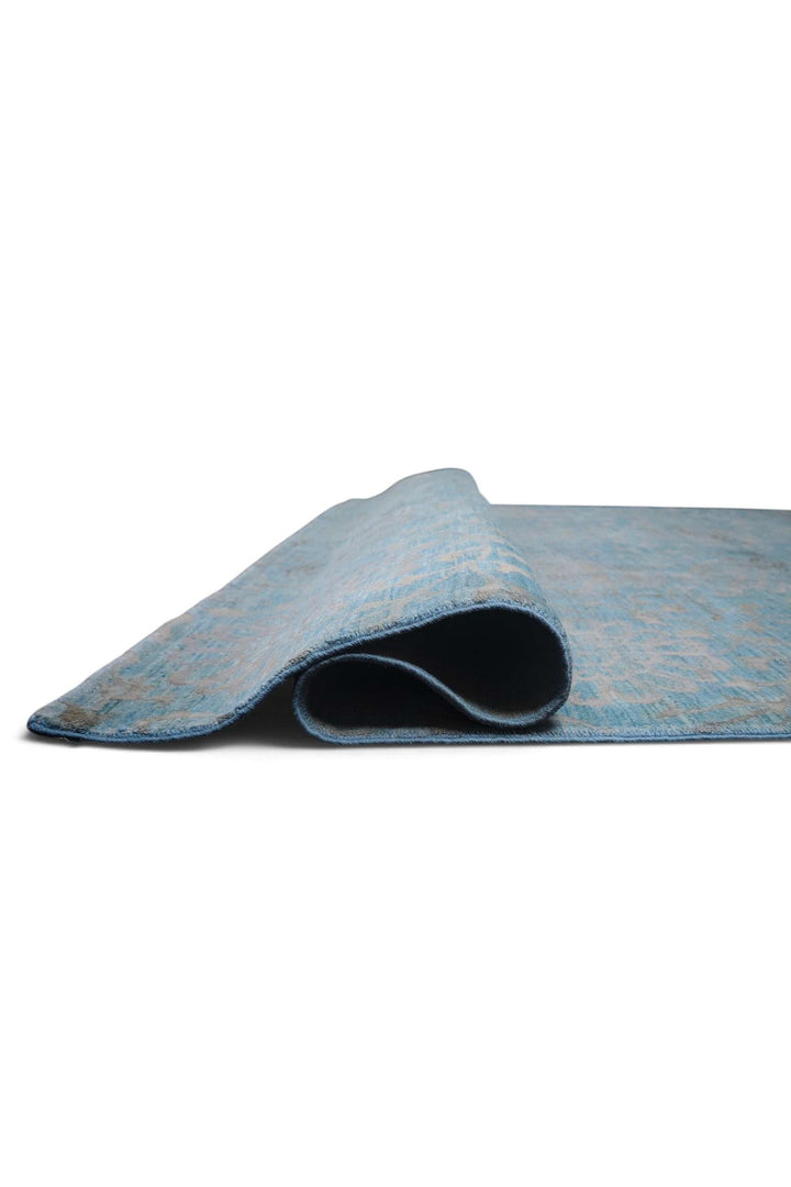 Soft Turquoise Afghan Ghazni Silk Rug, hand-knotted, 182×275cm, photo 8