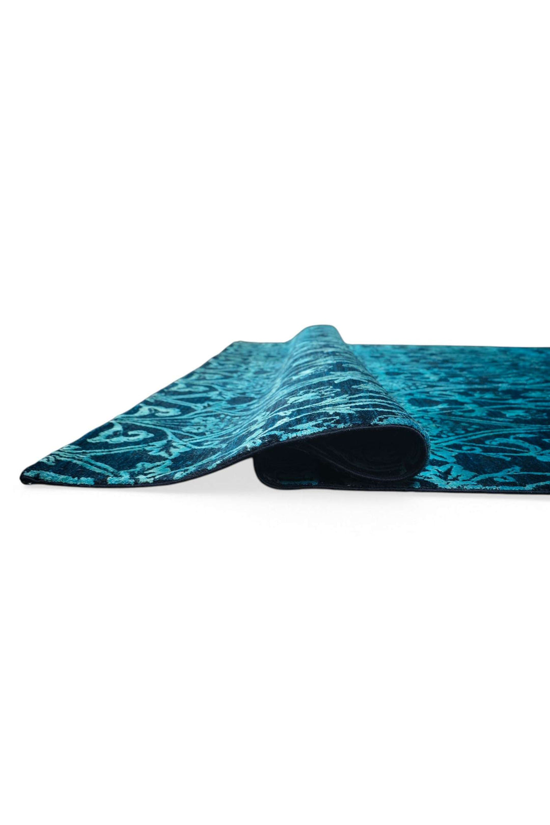 Teal Blue Afghan Ghazni Silk Rug, hand-knotted, 180×278cm, photo 10