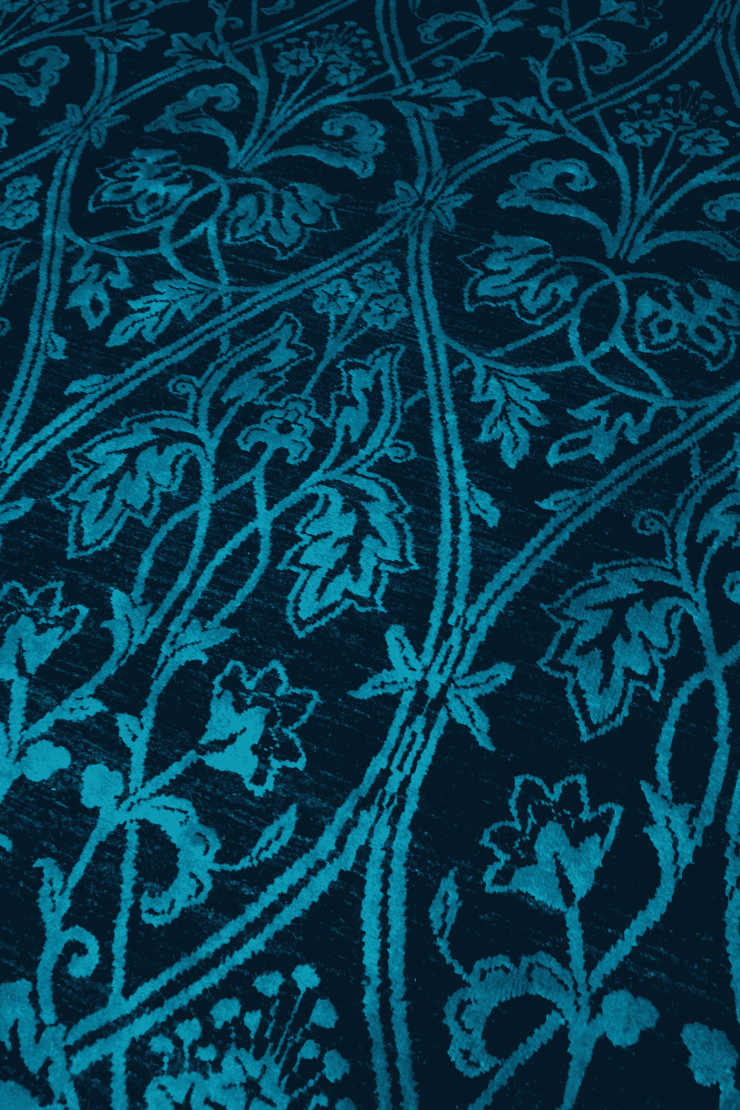 Teal Blue Afghan Ghazni Silk Rug, hand-knotted, 180×278cm, photo 4