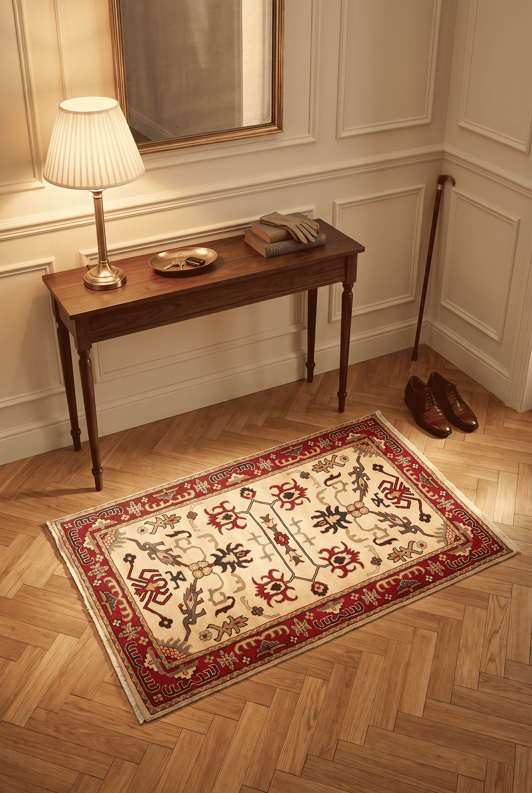 Cream Afghan Kazak Rug, hand-knotted, 80×121cm, photo 3