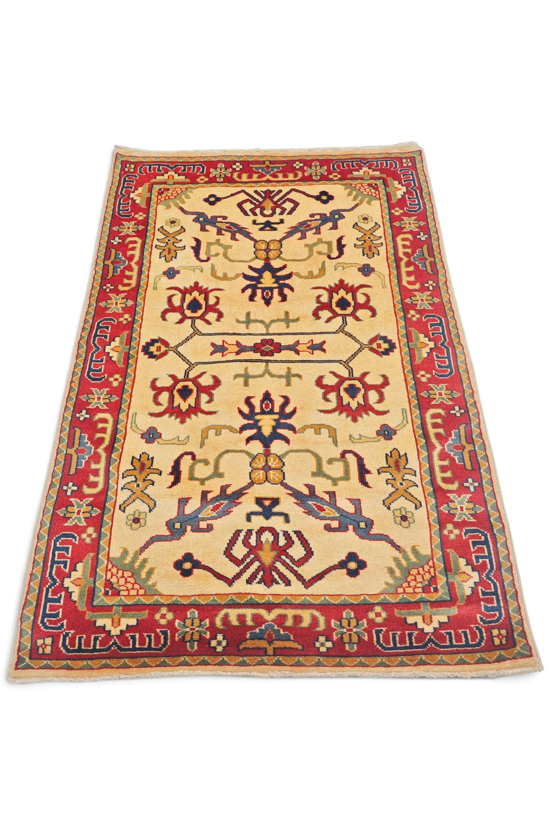 Cream Afghan Kazak Rug, hand-knotted, 80×121cm, photo 5