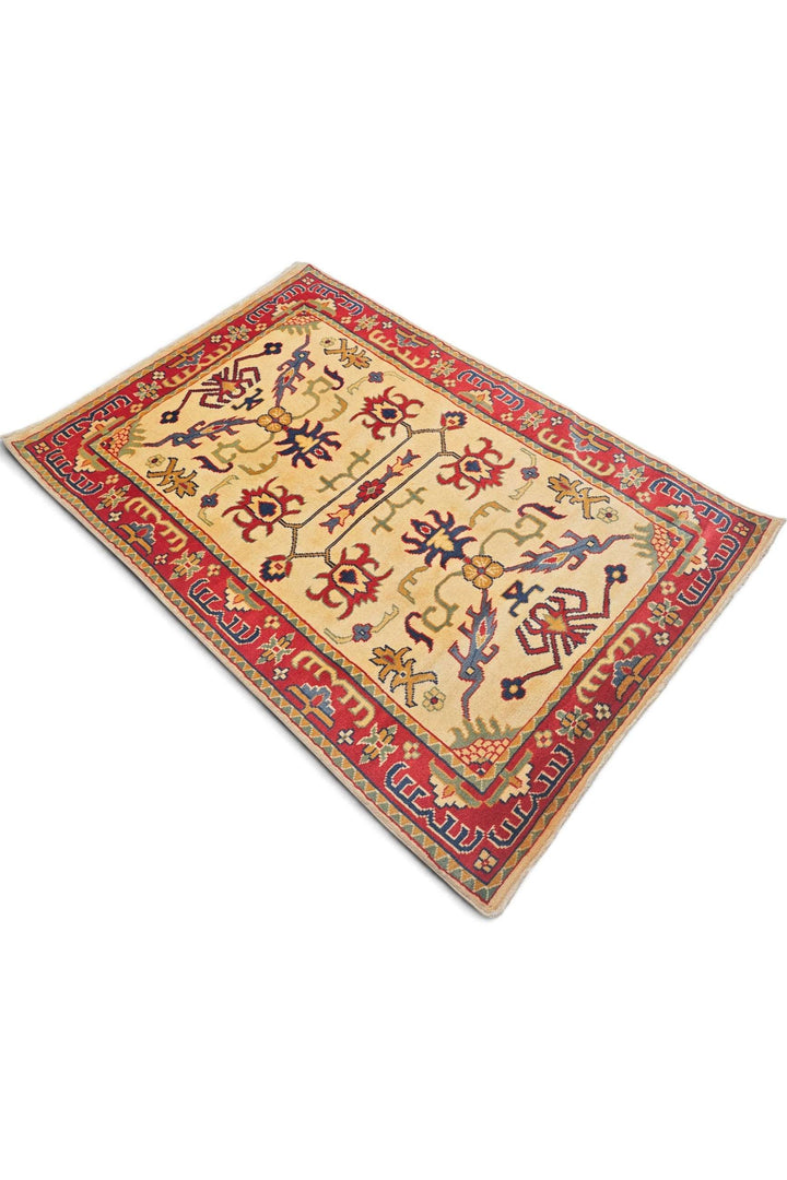 Cream Afghan Kazak Rug, hand-knotted, 80×121cm, photo 7