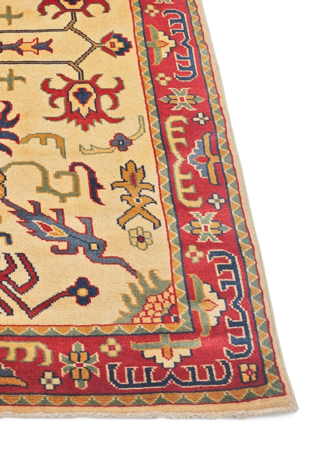 Cream Afghan Kazak Rug, hand-knotted, 80×121cm, photo 9