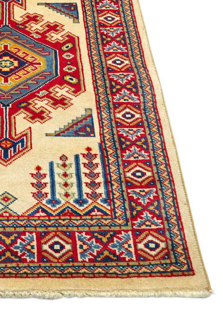 Cream Afghan Kazak Rug, hand-knotted, 63×90cm, photo 8