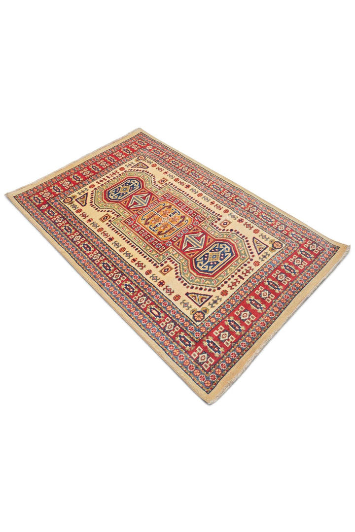 Cream Afghan Kazak Rug, hand-knotted, 79×127cm, photo 6
