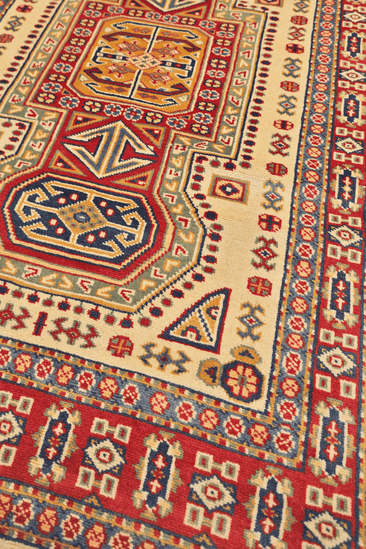 Cream Afghan Kazak Rug, hand-knotted, 79×127cm, photo 7