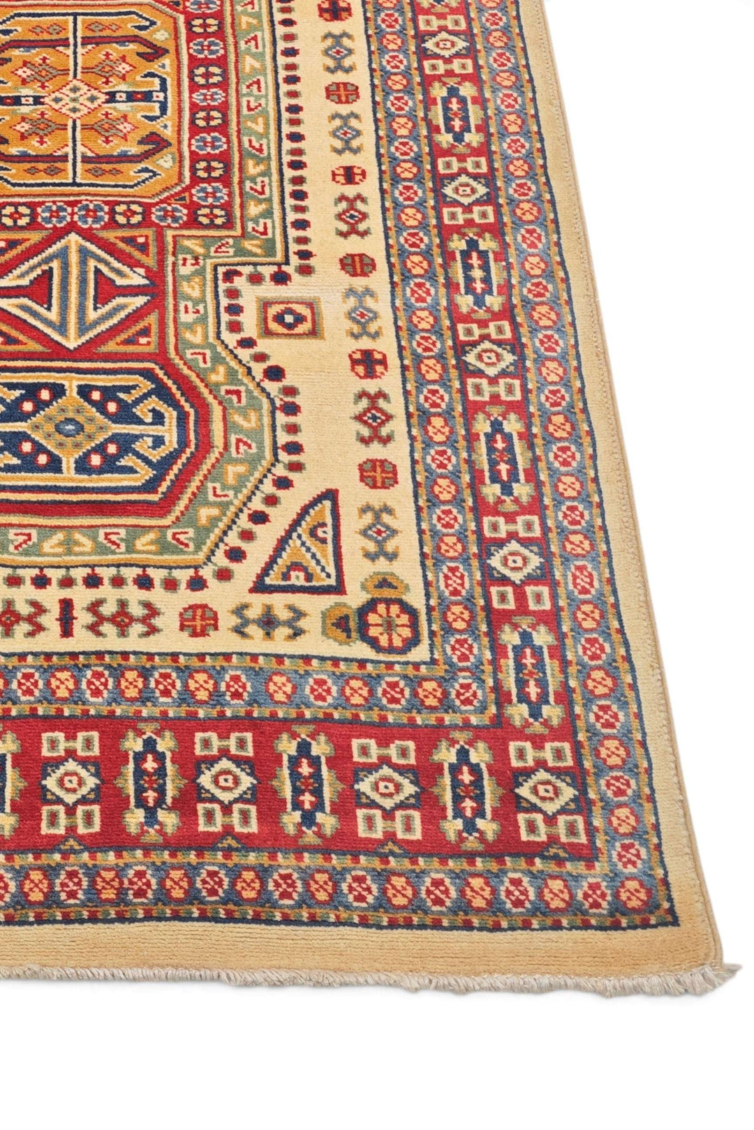 Cream Afghan Kazak Rug, hand-knotted, 79×127cm, photo 8