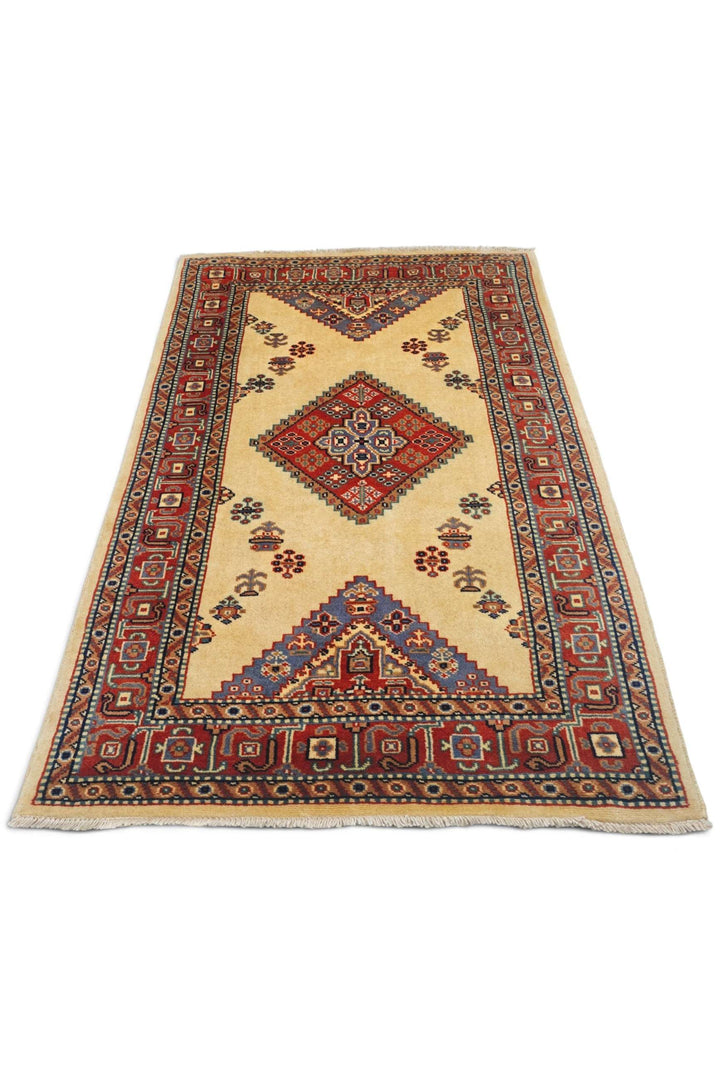 Cream Afghan Kazak Rug, hand-knotted, 80×115cm, photo 4
