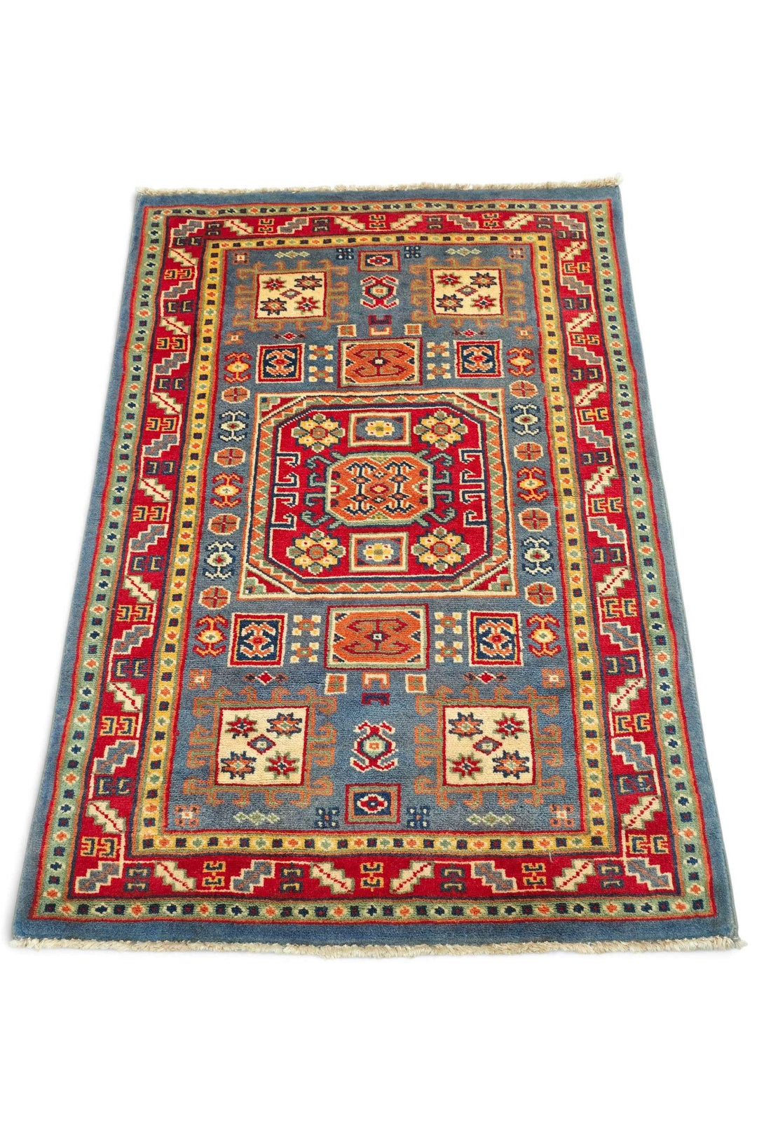 Gray Afghan Kazak Rug, hand-knotted, 63×91cm, photo 4