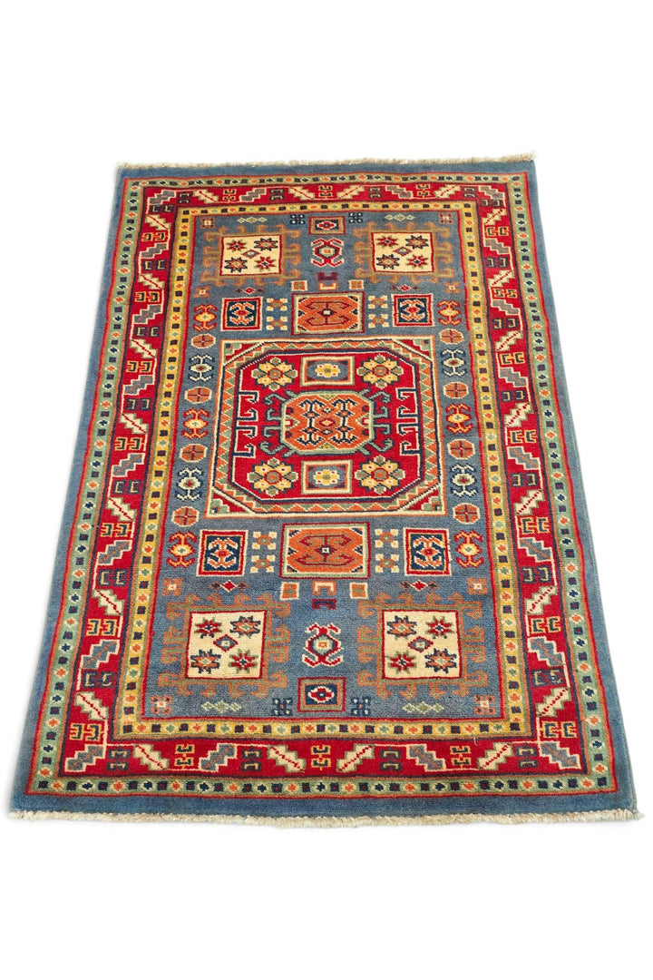 Gray Afghan Kazak Rug, hand-knotted, 63×91cm, photo 4
