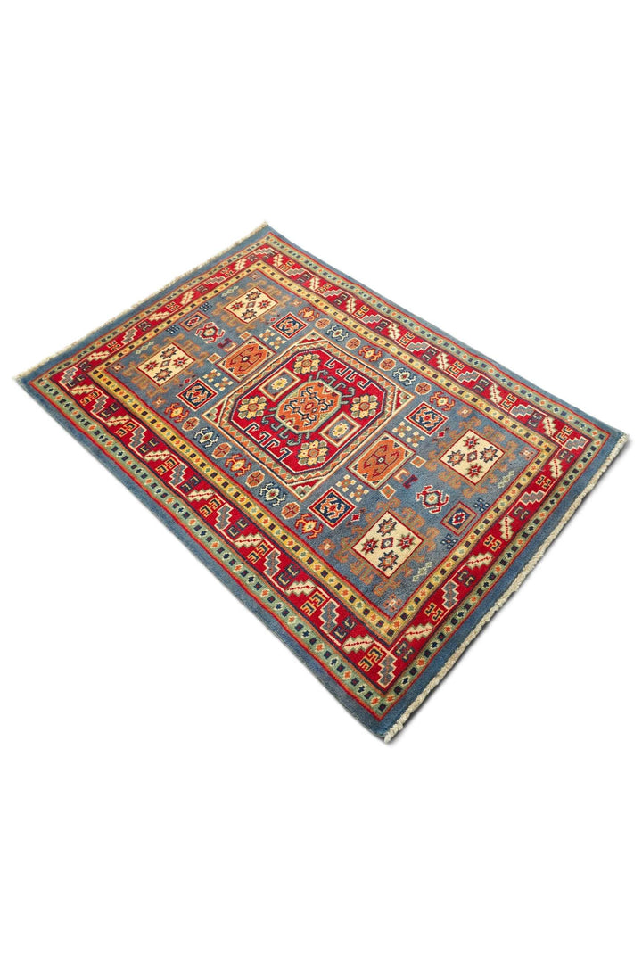 Gray Afghan Kazak Rug, hand-knotted, 63×91cm, photo 6