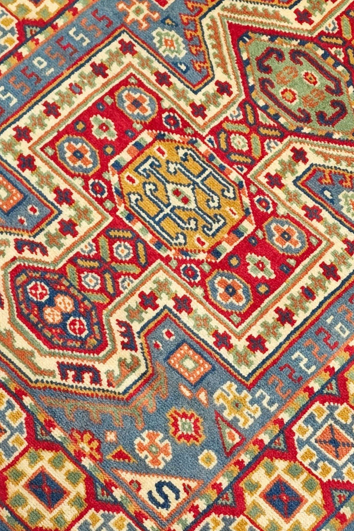 Multicolor Afghan Kazak Rug, hand-knotted, 63×94cm, photo 8