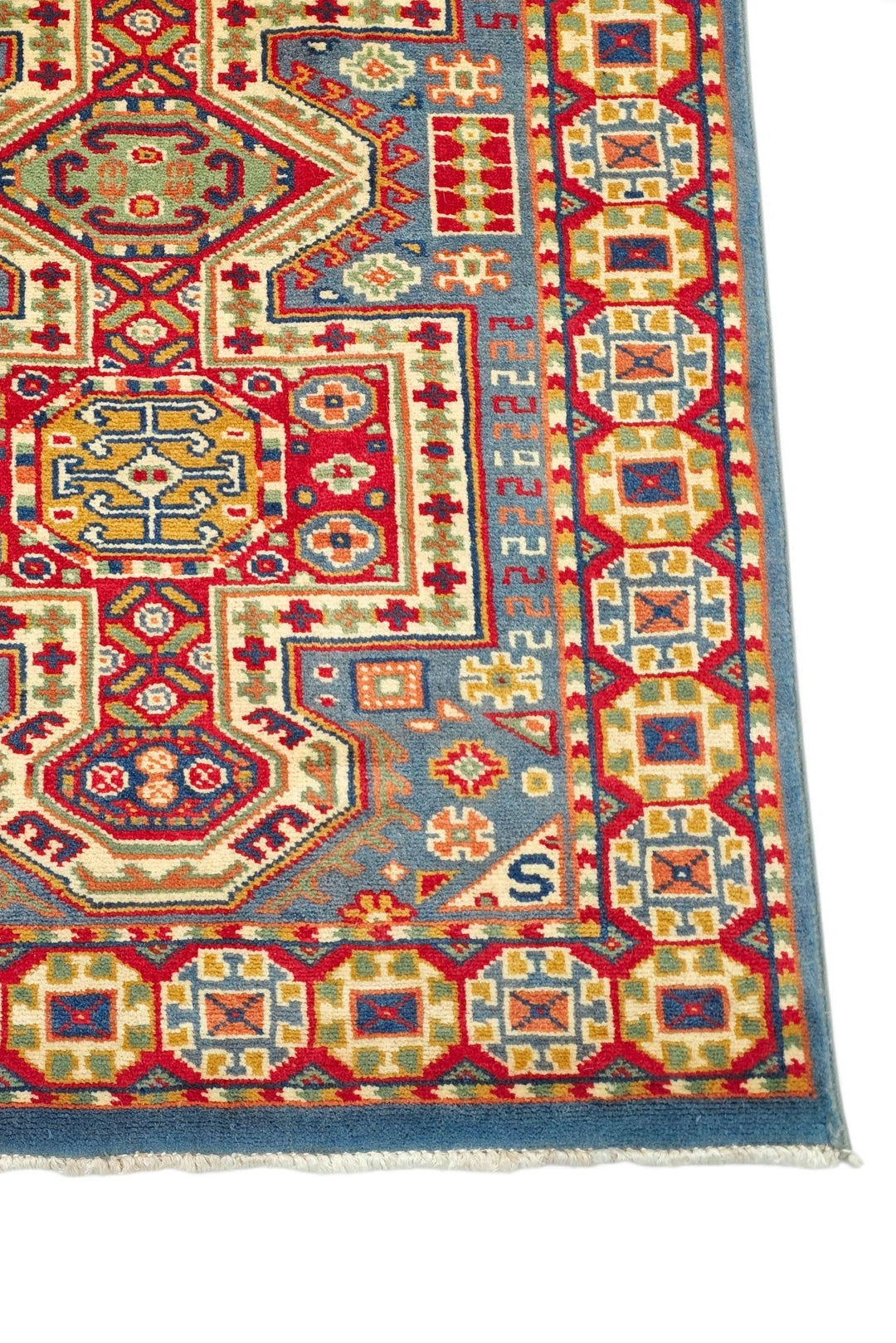 Multicolor Afghan Kazak Rug, hand-knotted, 63×94cm, photo 9