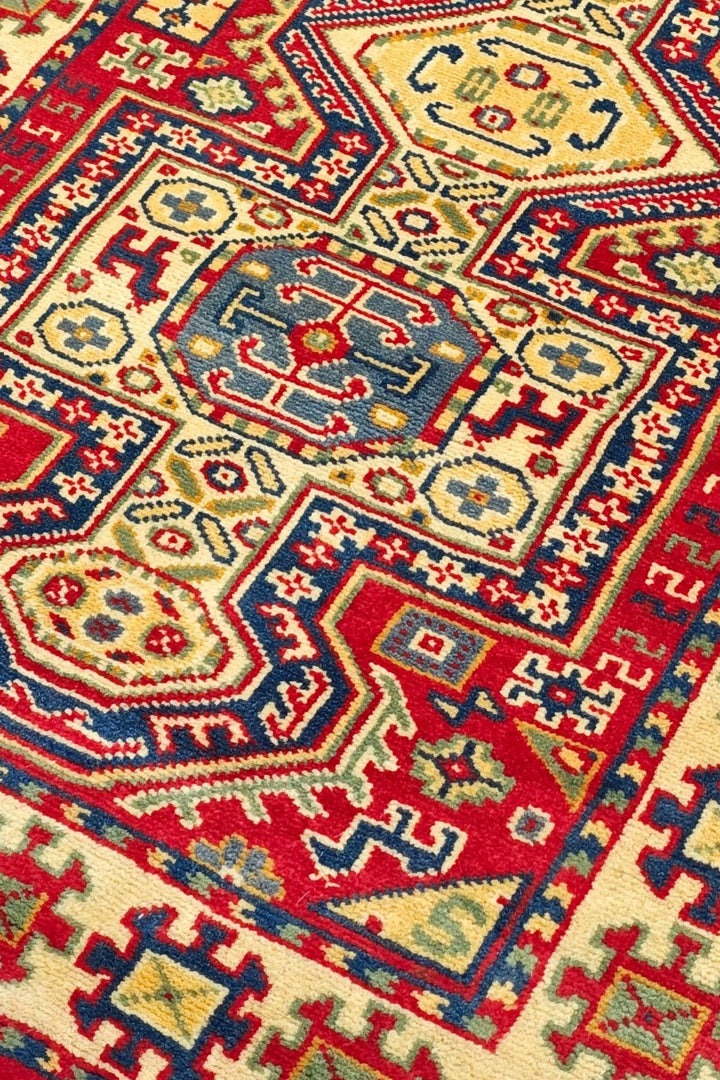 Red Afghan Kazak Rug, hand-knotted, 65×120cm, photo 7