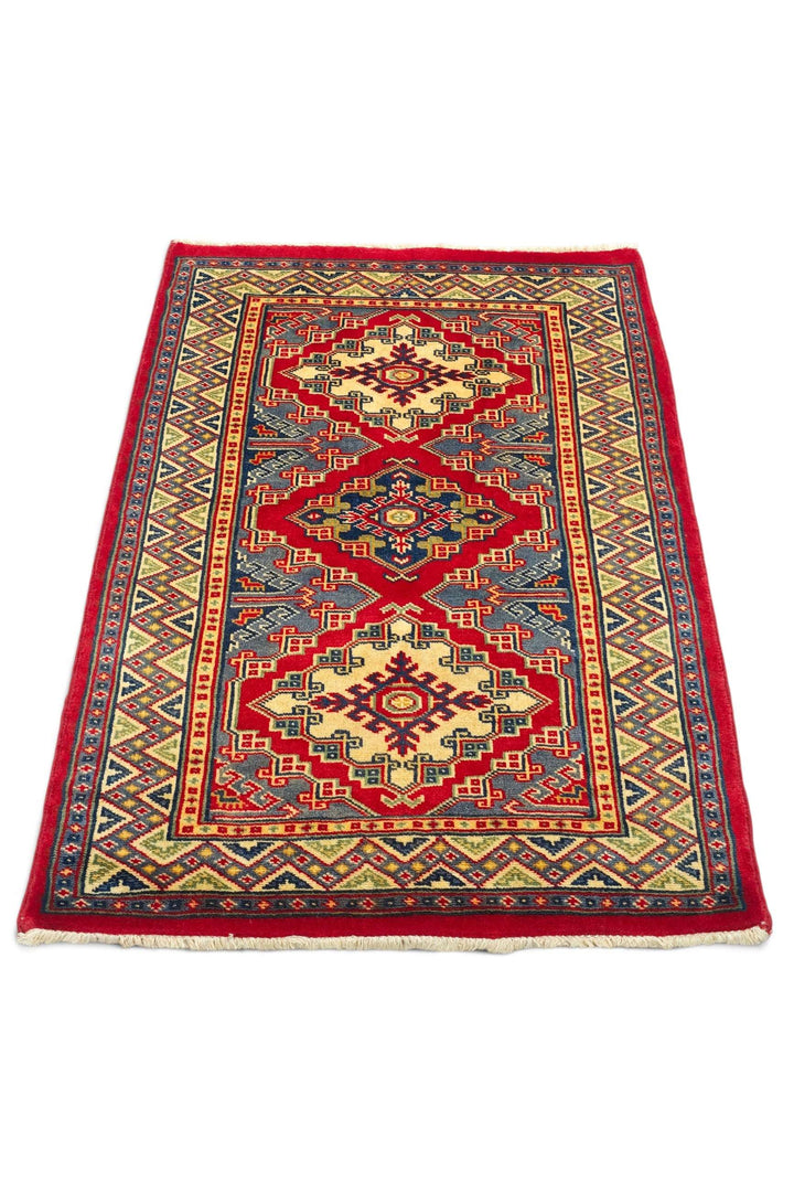 Red Afghan Kazak Rug, hand-knotted, 65×87cm, photo 4