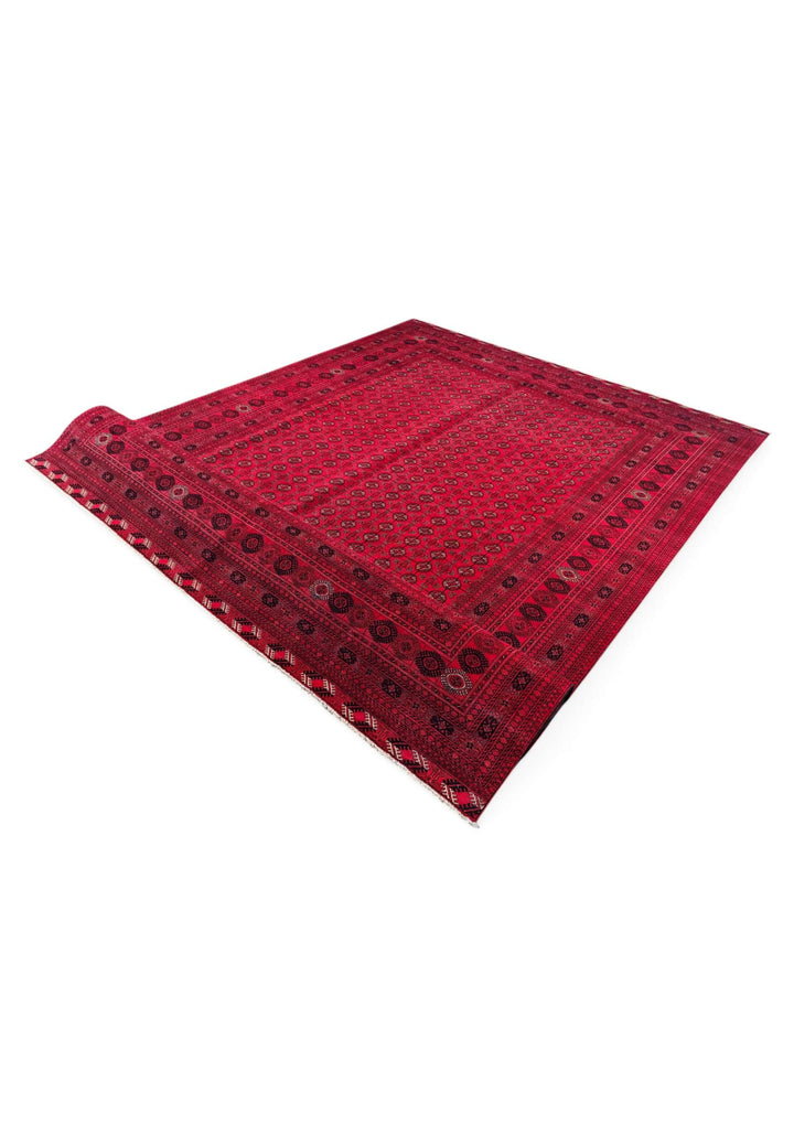 Crimson rug for an extra large living room, 6 tatami
