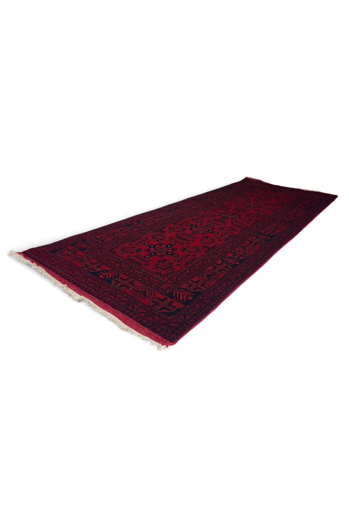 One-of-a-kind deep red diamond Khal Mohammadi rug