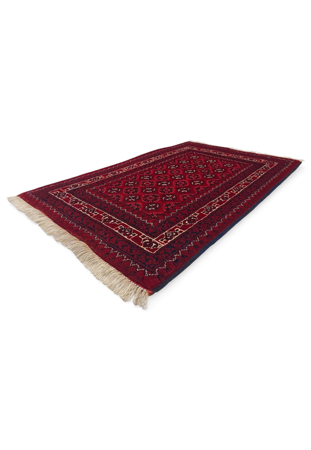 Deep red Khal Mohammadi rug 61×97cm, entrance mat size