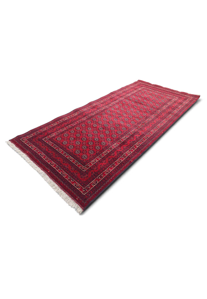 Deep red gül rug 85×187cm, Kunduz craftsmanship